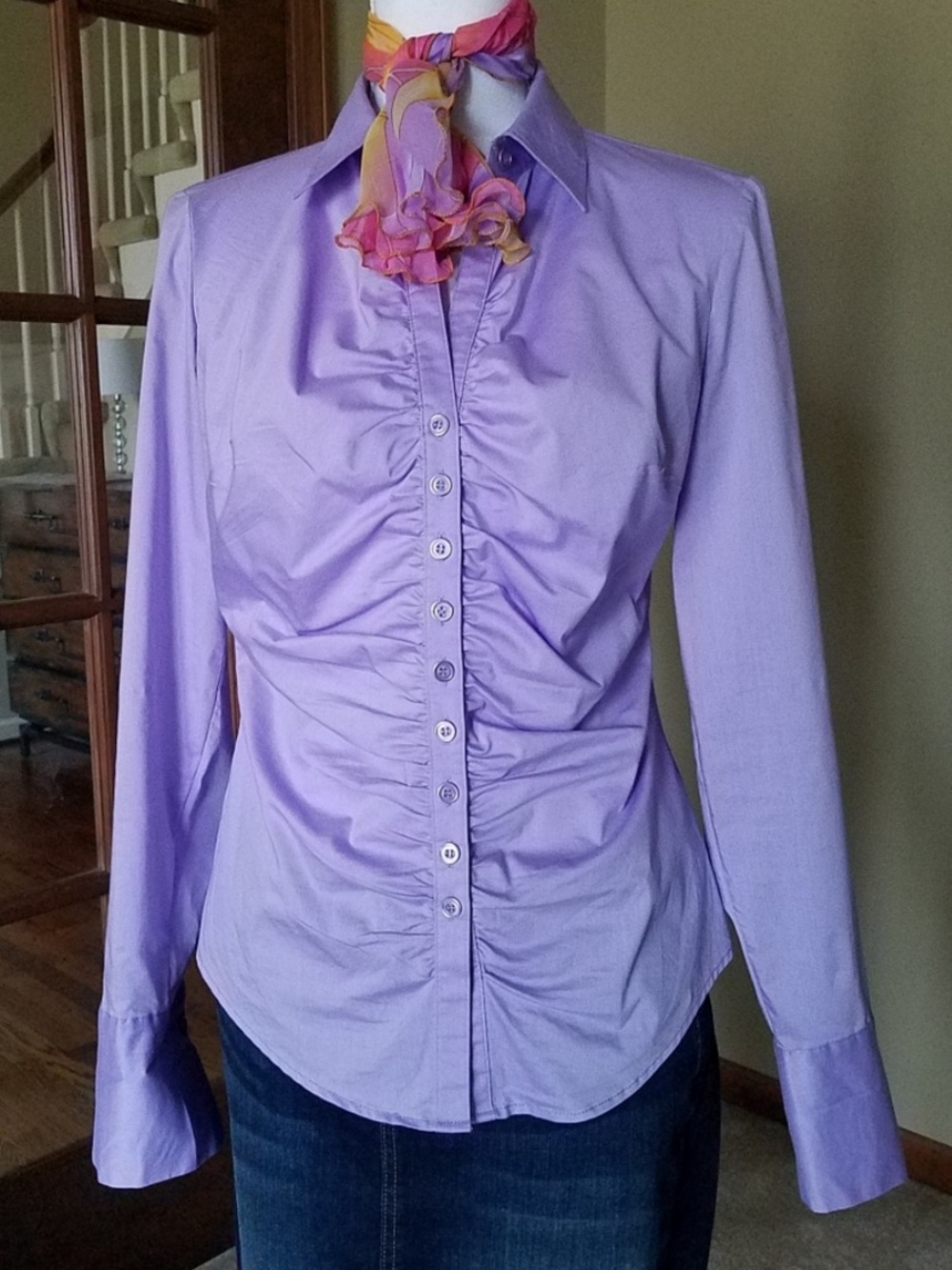 New York & Co Lilac Lavender Purple Dress Shirt NEW